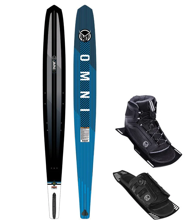 Skis for quick turns and sharp carving-HO Omni Slalom Ski with Stance 110 Boot & RTP (2025)