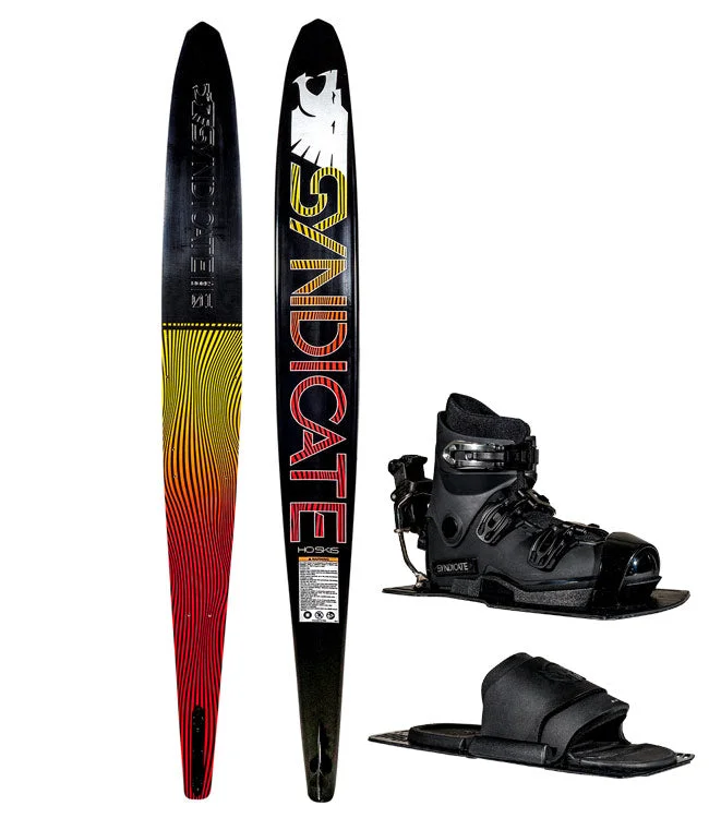 Skis for improved ski control and balance-HO Syndicate Works 01 Slalom Ski with Syndicate Hardshell &  Fixed RTP (2025)