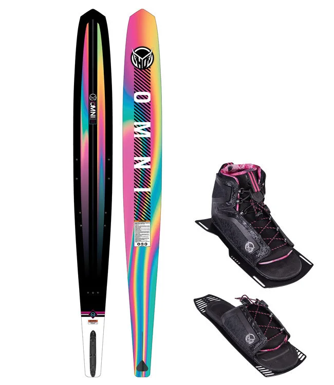 Skis with carbon fiber construction for durability-HO Womens Omni Slalom Ski with Stance Boot & RTP (2025)