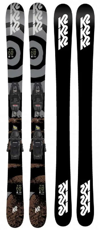 Skis for carving smooth turns on hard-packed snow-K2 Junior's Juvy 72 System Ski With 4.5 FDT Ski Bindings 2022-2023