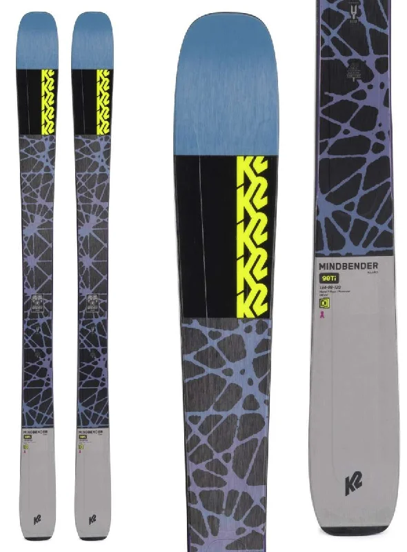 Skis for consistent, high-quality performance on any mountain-K2 Ladies Mindbender 98Ti Alliance Flat Ski 2021-2022