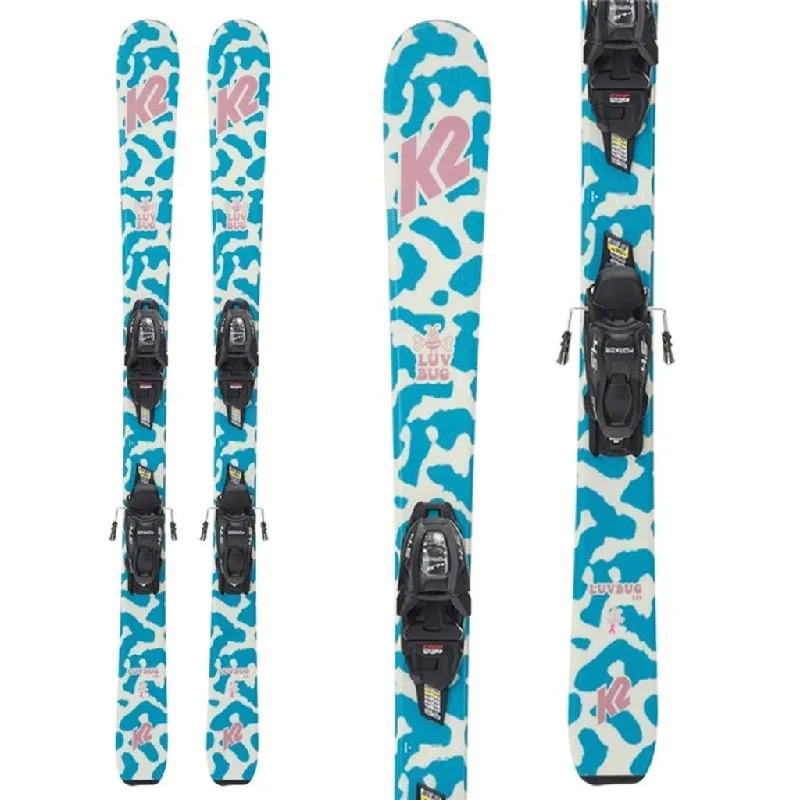 Skis for skiers with a need for speed on icy slopes-K2 Luv Bug (Marker 4.5 System Binding) Girls 2024