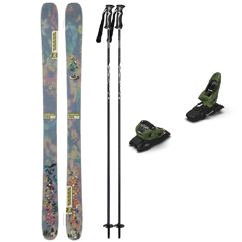 Skis for exploring and pushing skiing limits-K2 Reckoner 102 Adult Skis 2025 with Marker Squire 11 Ski Package