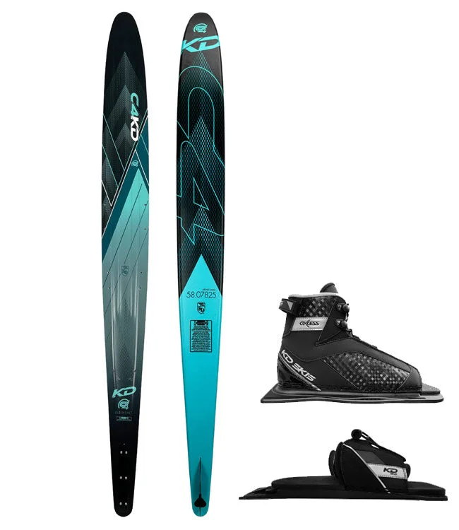 Skis for aggressive skiers in challenging conditions-KD C4 Slalom Ski with Axcess Boot & RTP (2025)