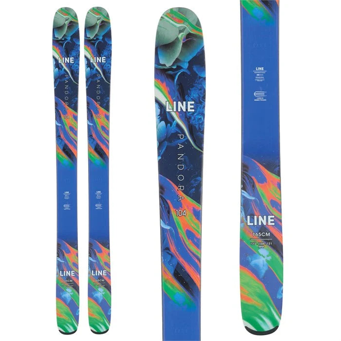 Skis for skiing with ease on tight slopes-Line Pandora 104 Skis Womens 2024