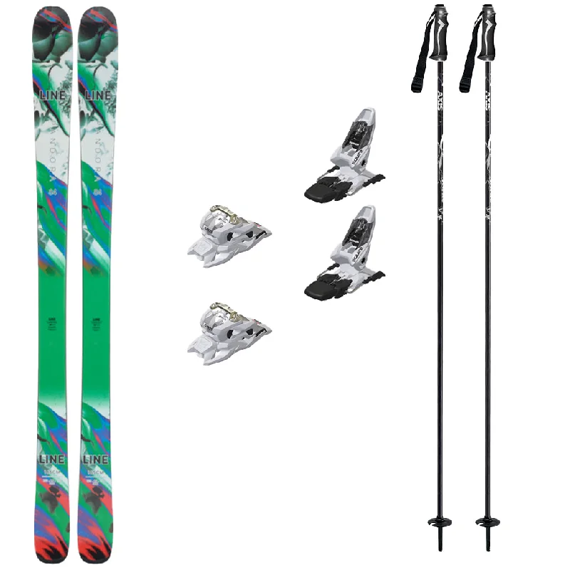 ski bindings for deep powder performance-Line Pandora 84 with Marker Squire 10 Ski Bindings Womens Ski Package