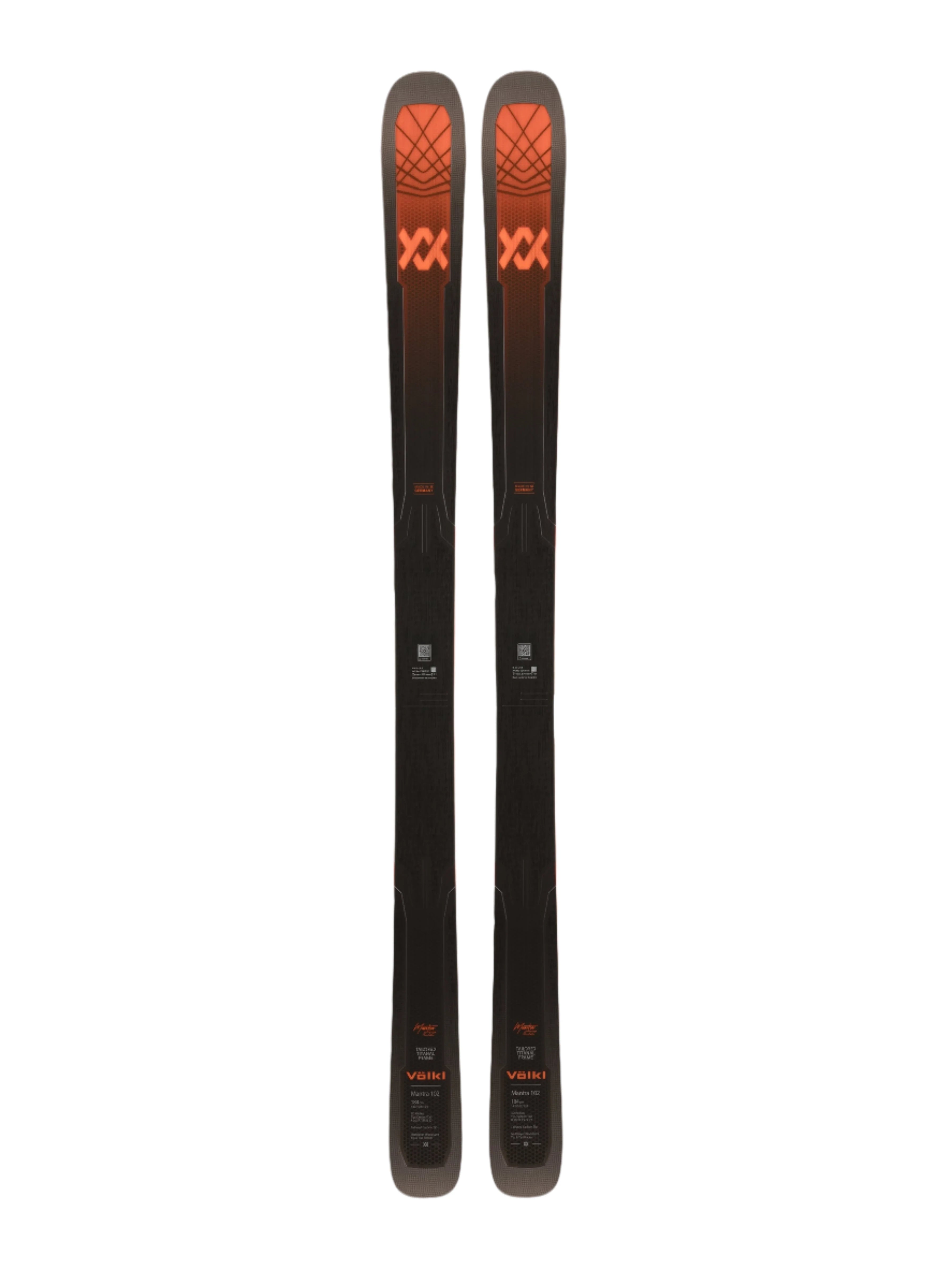 Skis for conquering the toughest mountain runs-Völkl Mantra 102 Flat Skis 2025