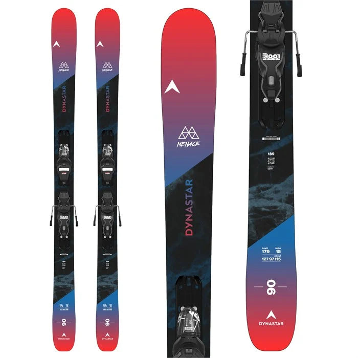 Skis for skiers with a need for speed on icy slopes-Dynastar Menace 90 Skis with XP11 Bindings 2025