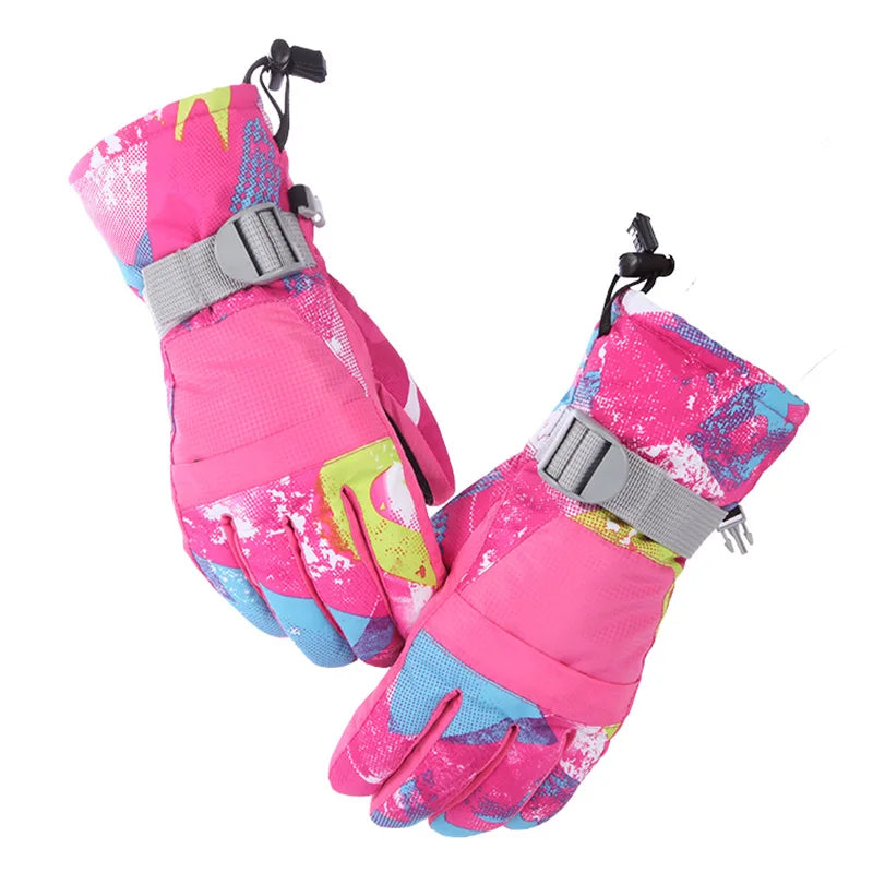 womens breathable cotton gloves for mild seasons-NANDN Girls / Boys Snowboard Gloves