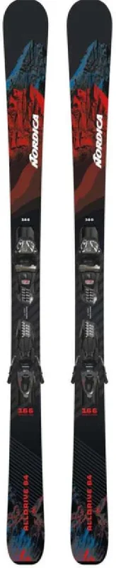 Skis for intense carving and dynamic movement-Nordica Alldrive 84 Ski with FDT Compact 10 Bindings 2024