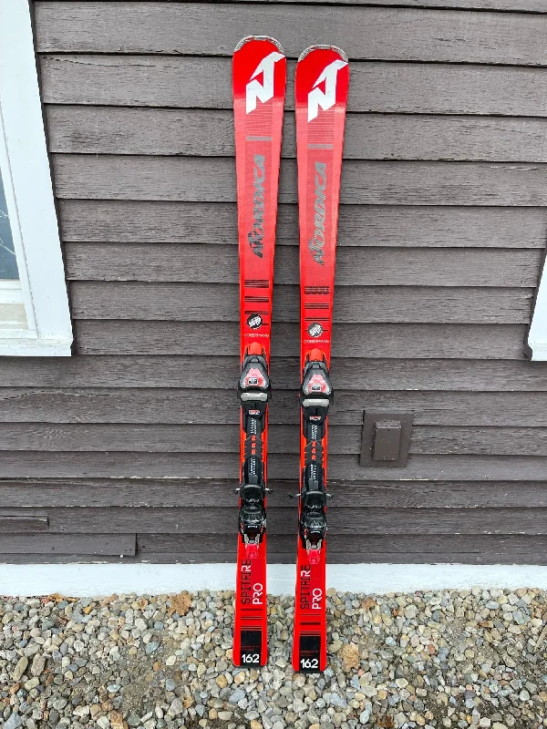 ski bindings for ultimate snow protection-Nordica Dobermann Spitfire Pro Skis with Marker TPX 12 Bindings - Demo Ski