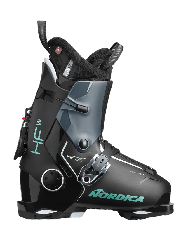 ski boots for slalom racing-Nordica HF 85 GW Womens Ski Boots - Black/Anthracite/Green