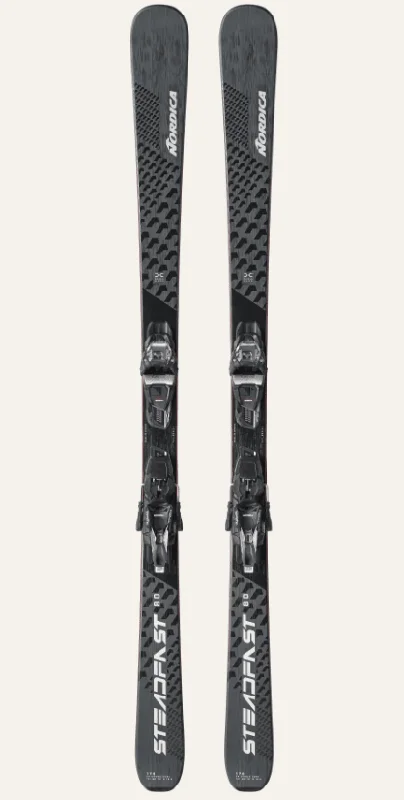 Skis for dynamic movement in terrain parks-Nordica Men's Steadfast 80 DC Skis with TP2 Light 11 FDT Bindings 2025