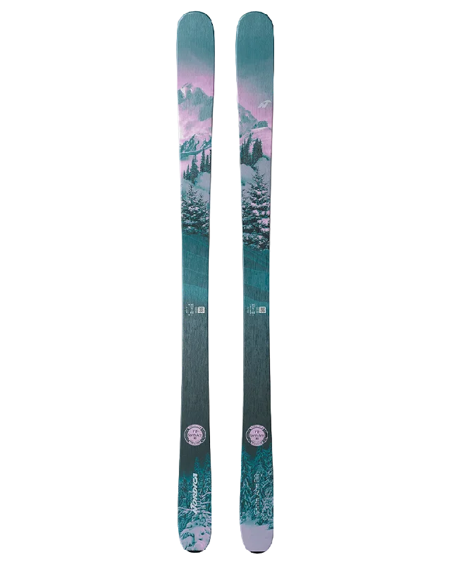 Skis for a stable ride at high speeds-Nordica Santa Ana 88 Womens Skis - Pink / Metallic Green - 2024