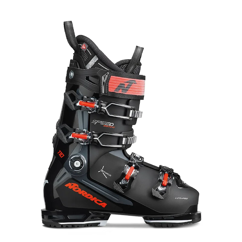 ski boots for adaptive skiing-Nordica Speedmachine 3 110 Ski Boots 2024 (Red)