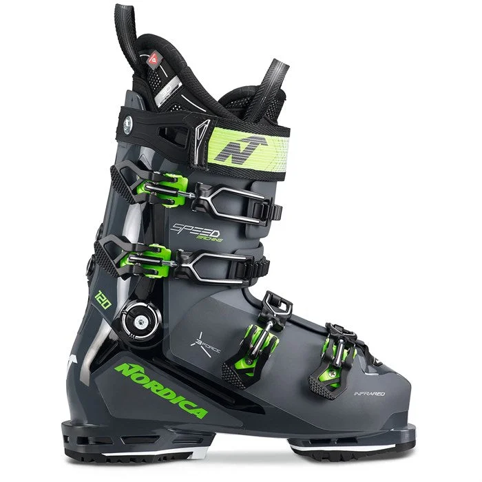 ski boots for para skiing-Nordica Speedmachine 3 120 Ski Boots 2023 (Anth/Grn)