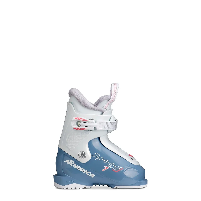 ski boots for trekking in snowy mountains-Nordica SpeedMachine J1 Youth Girls Ski Boots - 2025