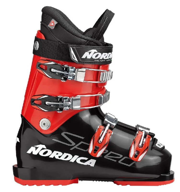 ski boots for mid-flex performance-Nordica SpeedMachine J4 - Blk/Red