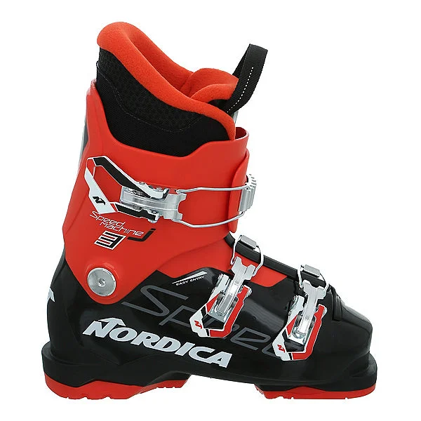 ski boots for varied mountain conditions-Nordica SpeedMachine J3 - Blk/Red