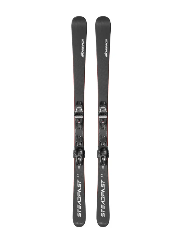 Skis for quick transitions from uphill to downhill skiing-Nordica Steadfast 80 + TP2 Compact 10 Skis - Men's -24-25