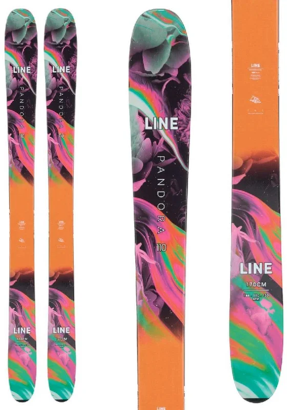 Skis for carving on groomed slopes-Line Women's Pandora 110 Skis 2024