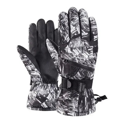 womens lightweight fleece gloves for outdoor workouts-PIONEER Ski Waterproof Snowboard Gloves