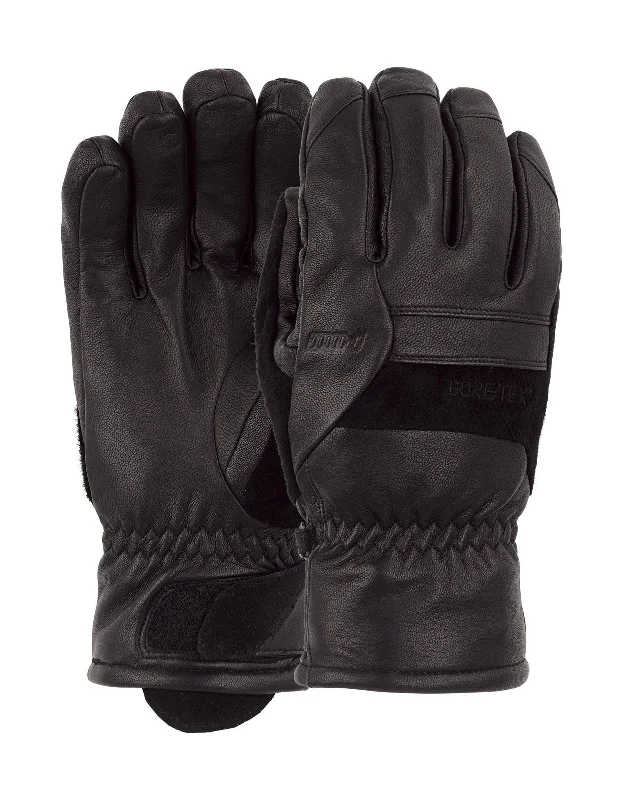 womens warm snow gloves with adjustable cuffs-POW Stealth Gloves