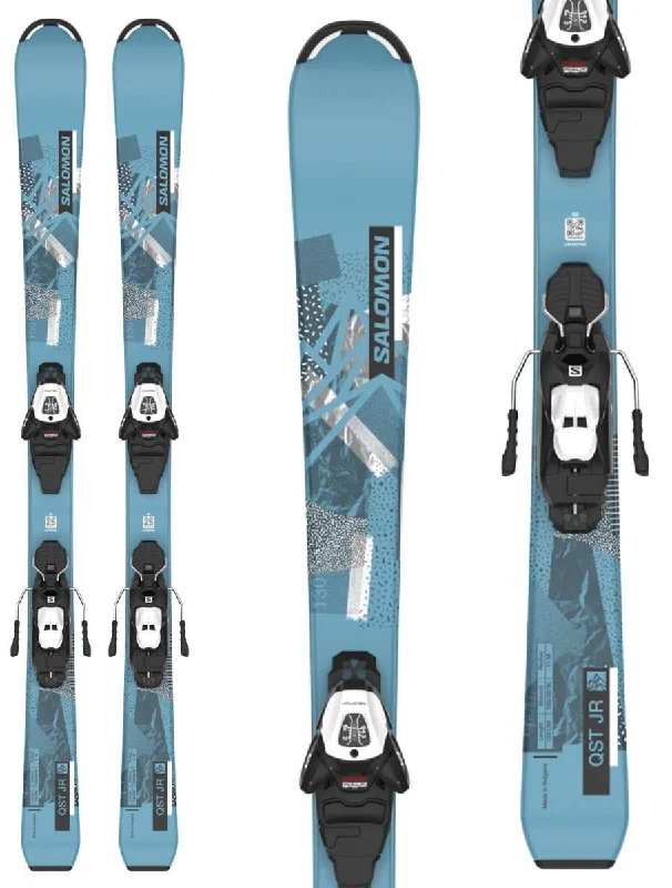 Skis for maximum control and stability in any weather-Salomon Junior's QST System Ski With L6 Ski Bindings 2024