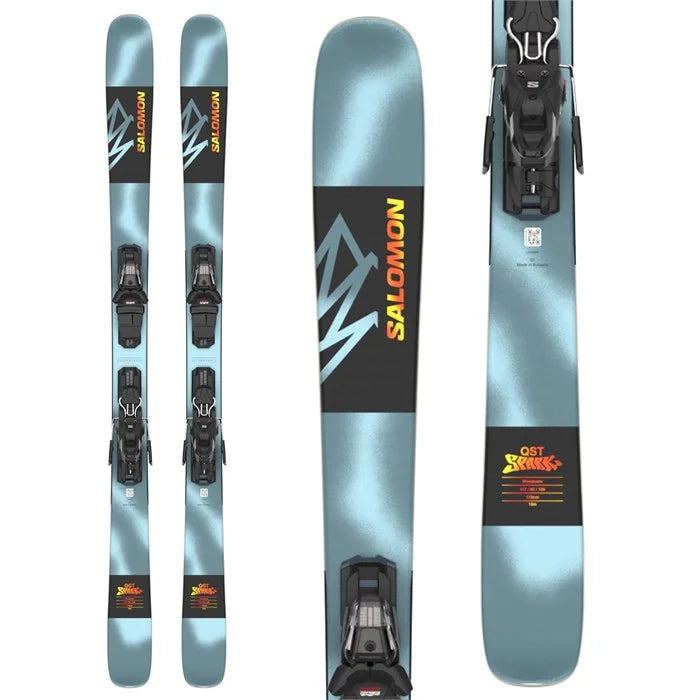 Skis for building confidence on intermediate slopes-Salomon QST Spark System Ski with M10 Ski Bindings 2024