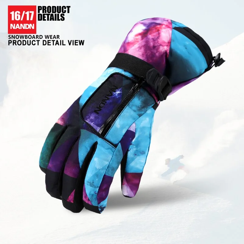 womens soft gloves with touch-sensitive fingertips-QUESHARK Ski Snowboard Gloves - Kid's