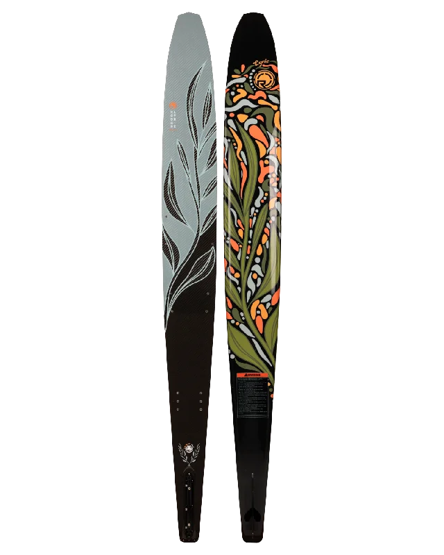 Skis with lightweight design for efficient movement-Radar Lyric Graphite Women's Waterski - Carbon / Pearl Blue - 2025