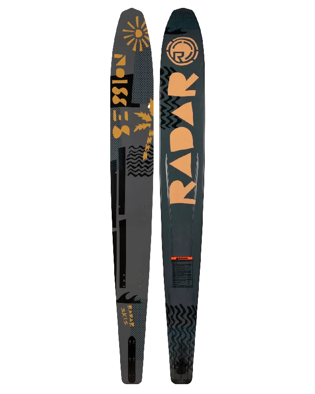 Skis for intense carving and dynamic movement-Radar Session Waterski - Gun Metal / Gold - 2025