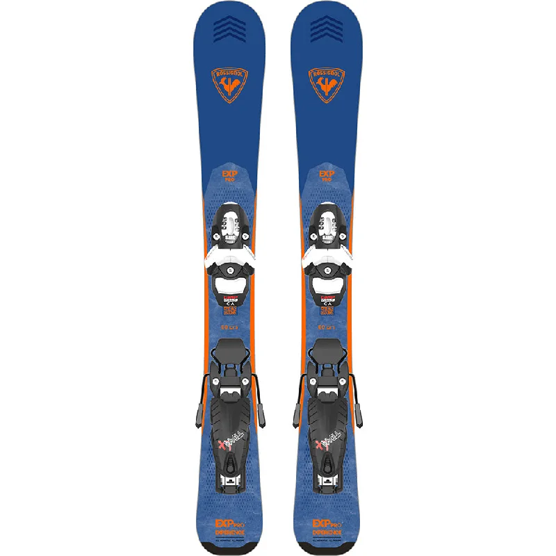 ski bindings with improved uphill performance-Rossignol Experience Pro Kids Skis / Team4 Kids Bindings 2025