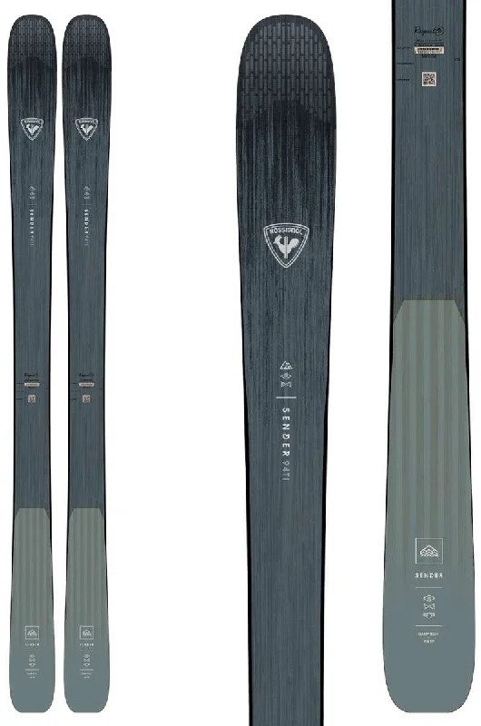 Skis for high-performance carving on icy slopes-Rossignol Sender 94 Ti Flat Ski 2022-2023