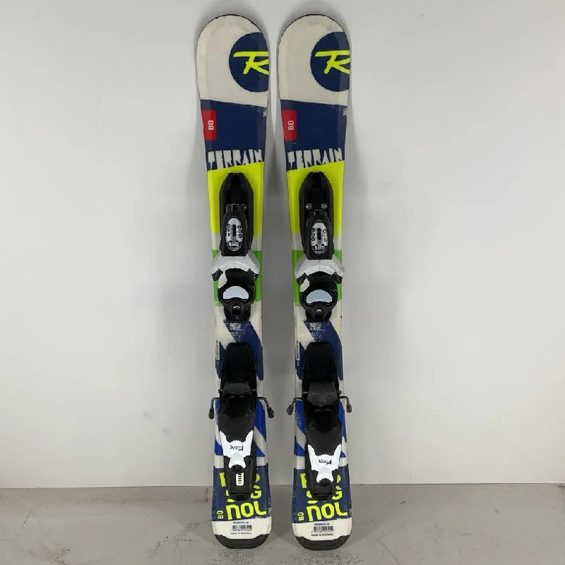 Skis for effortless control and stability-Rossignol Terrain Junior w/ Look KidX 4.5 Demo Bindings