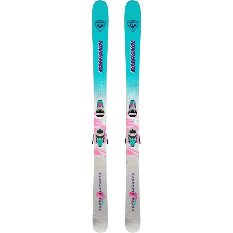 Skis for skiers exploring snowy terrain and backcountry-Rossignol Super Blackops 98 Mens Skis 2025