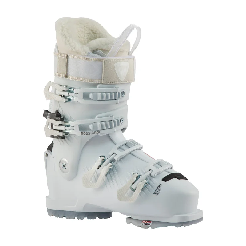 ski boots for ski touring beginners-Rossignol  Vizion 4B 80 GW White Womens Ski Boots 2025