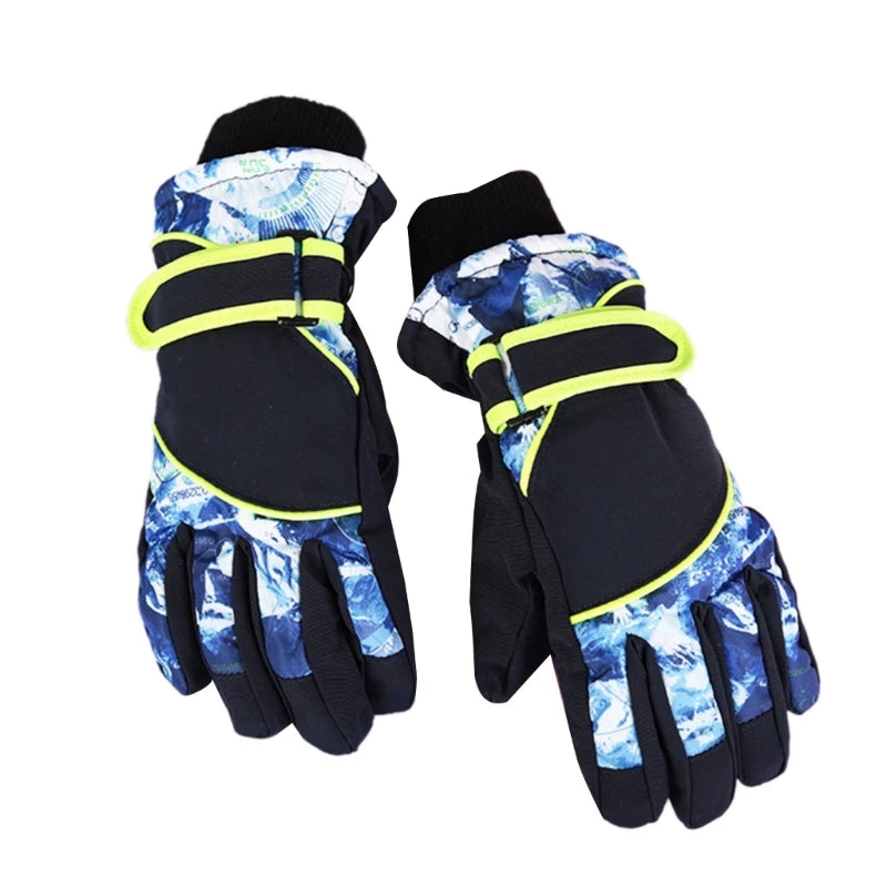 womens classic leather gloves with cashmere lining-ROSWHEEL Snowboard Gloves - Kid's