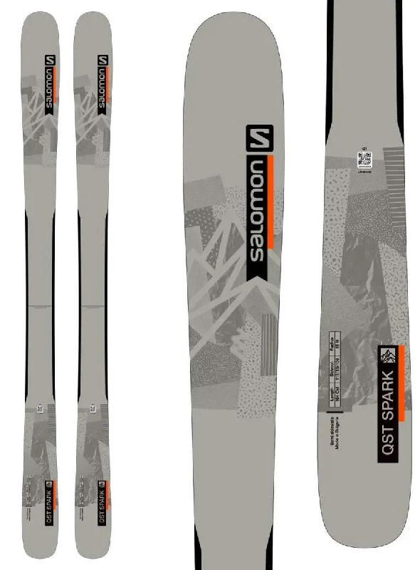 Skis for skiers who love fresh powder skiing-Salomon QST Spark 85 Flat Ski 2022