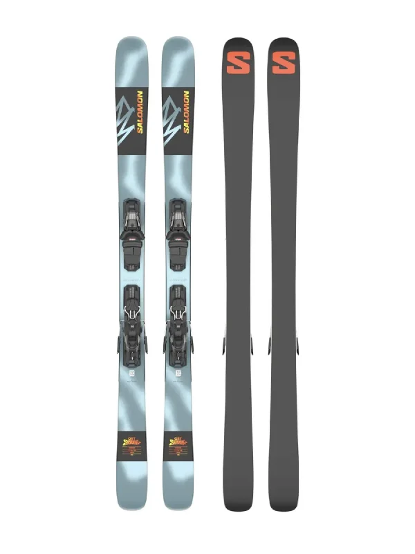 Skis for high-performance carving on icy slopes-Salomon QST Spark + M10 GW Skis - Men's -24-25