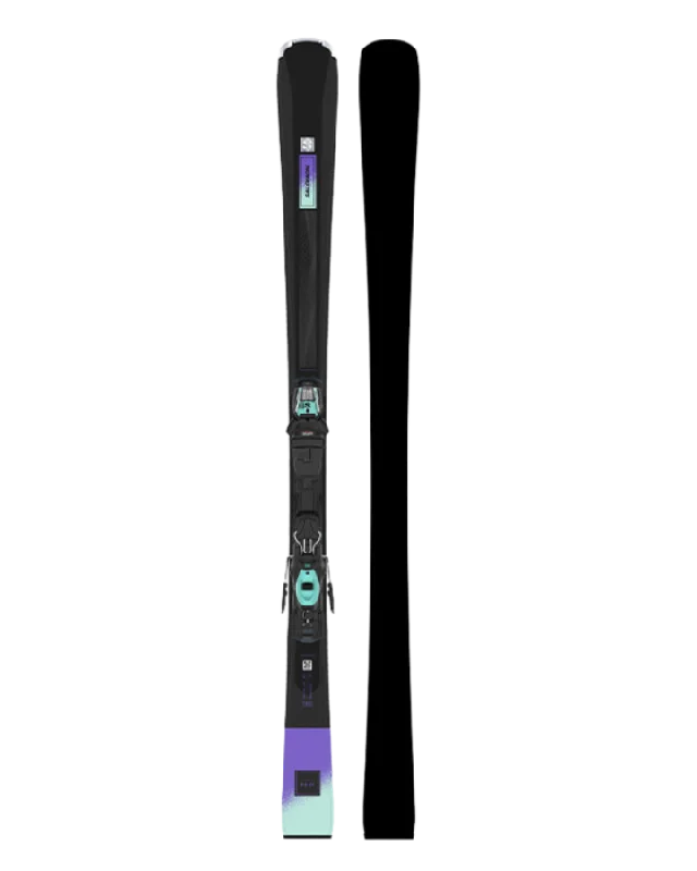 Skis for high-altitude skiing adventures-Salomon S/Max N°6 XT Women's Snow Skis (& M10 GW Bindings) - Black / Paisley Purple / Beach Glass - 2024