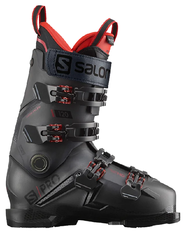 ski boots for sidecountry skiing-Salomon S/Pro 120 GW Ski Boots - Belluga / Red / Black - 2023