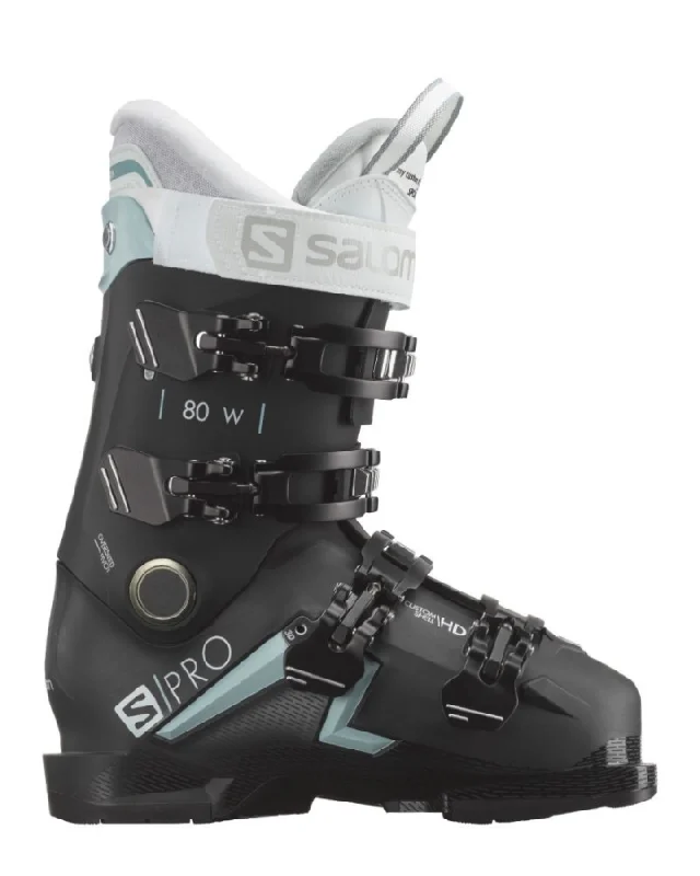 ski boots for Olympic-level performance-Salomon S/Pro 80 W CS GW - Black - 2023