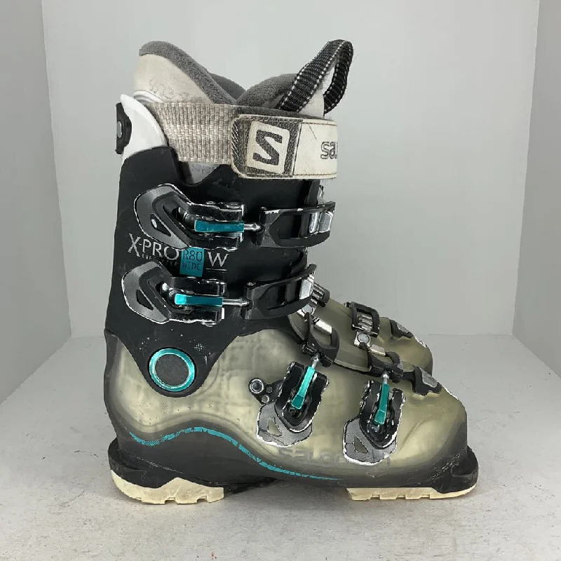 ski boots for dry slope skiing-Salomon XPro Energyzer R80 W Wide