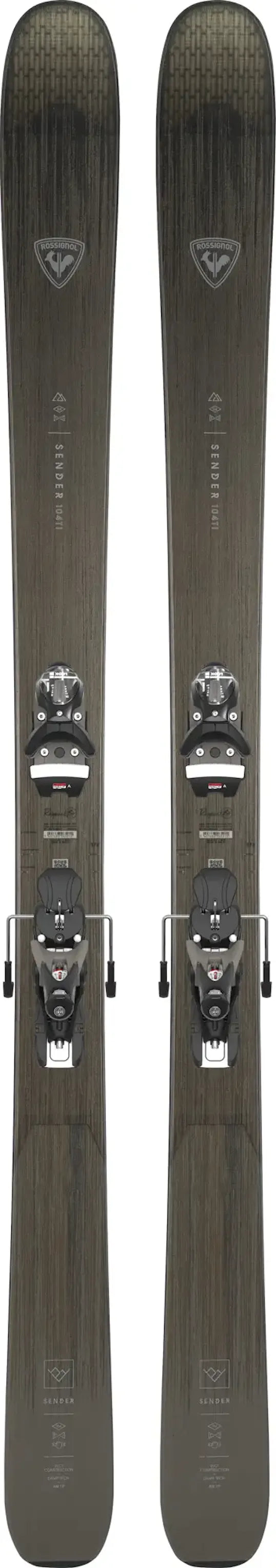 Skis for expert control on steep slopes and turns-Rossignol Sender 104 Ti with NX 12 Bindings 2024