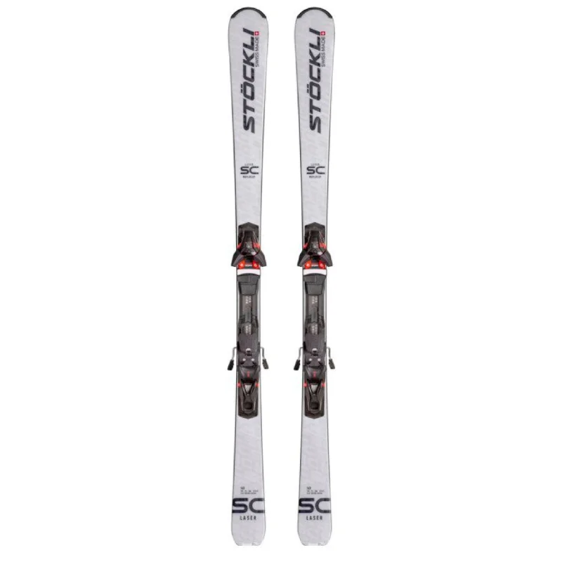 Skis for a safe and exciting off-piste experience-Stockli Laser SC + D20 Plate & MC11 Binding 2025