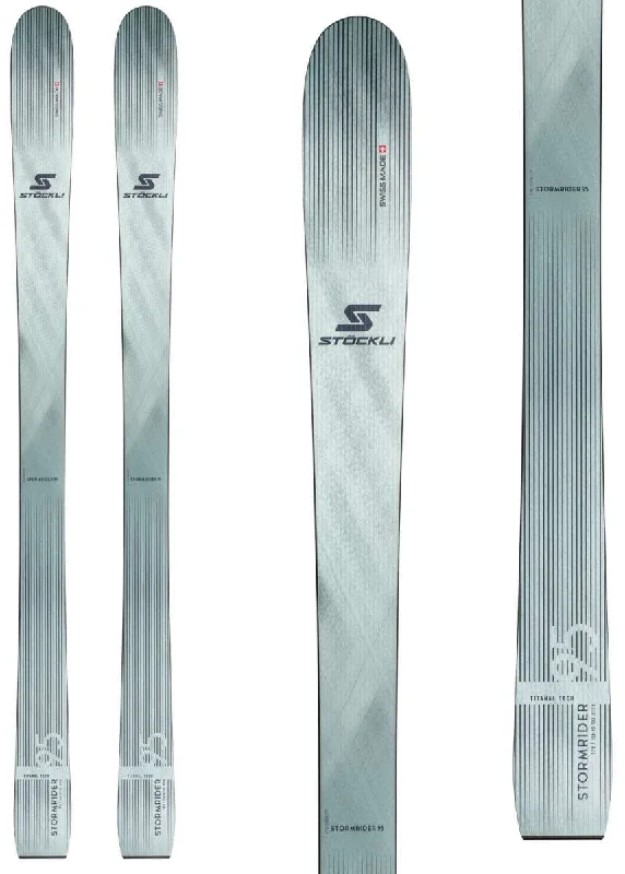 Skis for a comfortable ride on all mountain surfaces-Stockli Stormrider 95 Skis 2024