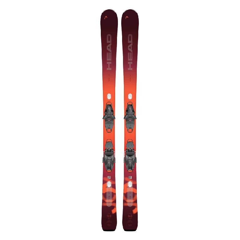 Skis for exceptional grip in icy conditions-Head Women's E-TOTAL JOY Skis with JOY 11 GW Bindings 2025