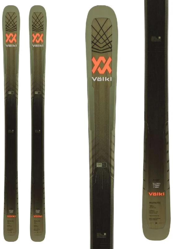 Skis for perfect glide on hard-packed snow-Volkl Mantra 102 Skis 2024