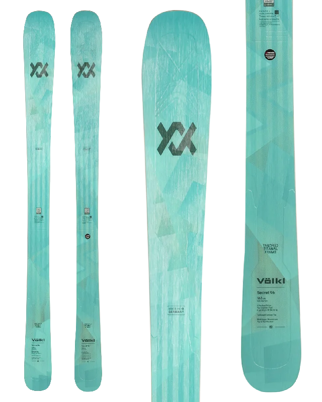 Skis for maneuverability on narrow mountain paths-Volkl Secret 96 Flat Snow Skis - 2025